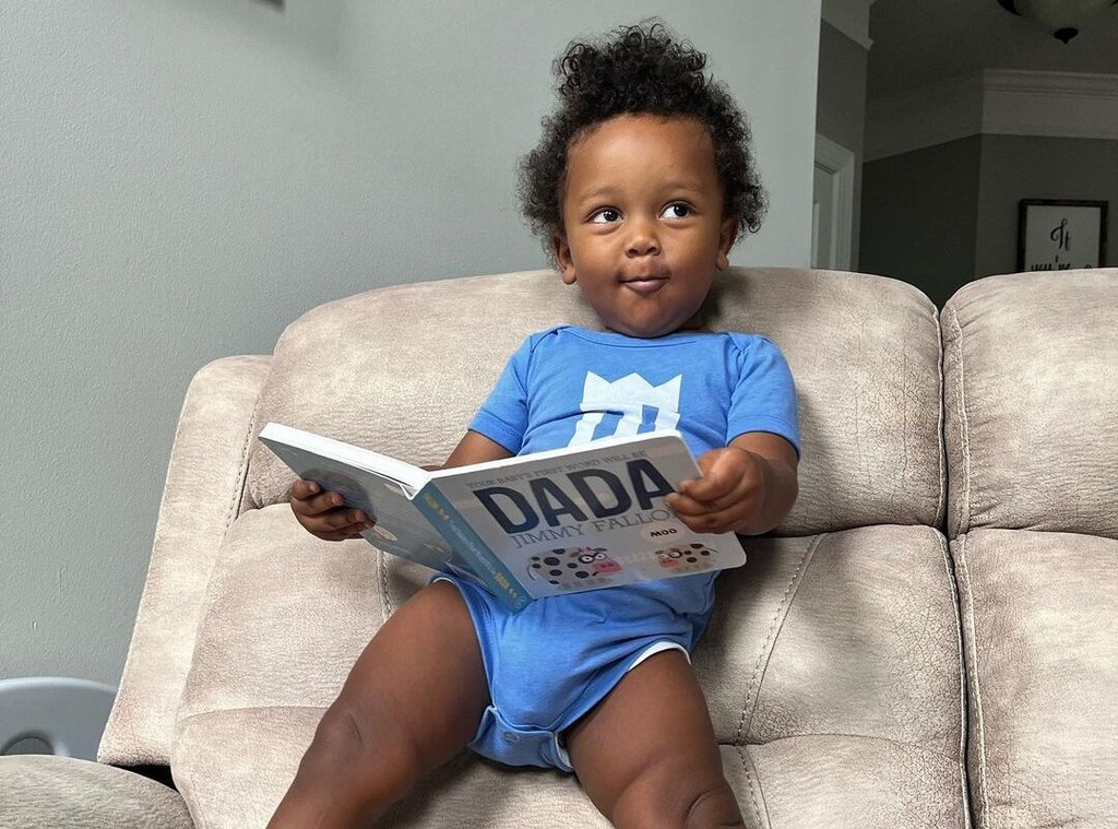 Brittany Renner Son Paul reading a book