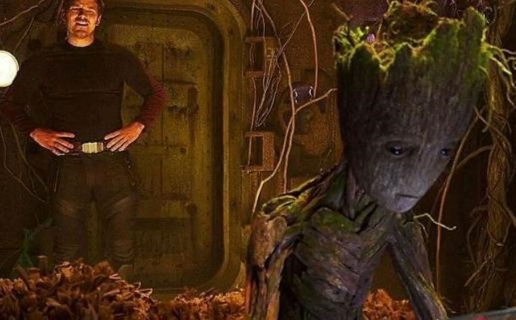 Groot with Peter AKA Star lord 