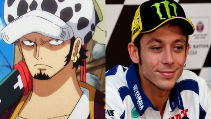 Valentino Rossi and The law character from one piece