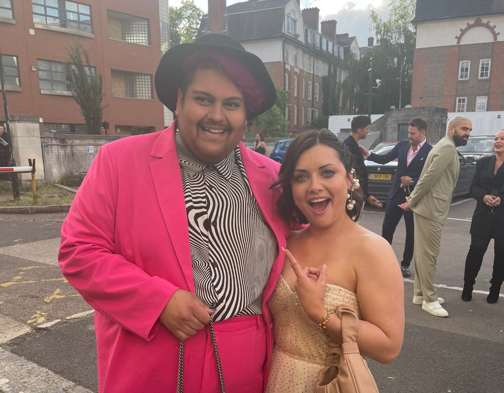 Shona McGarty posing with a friend for the picture