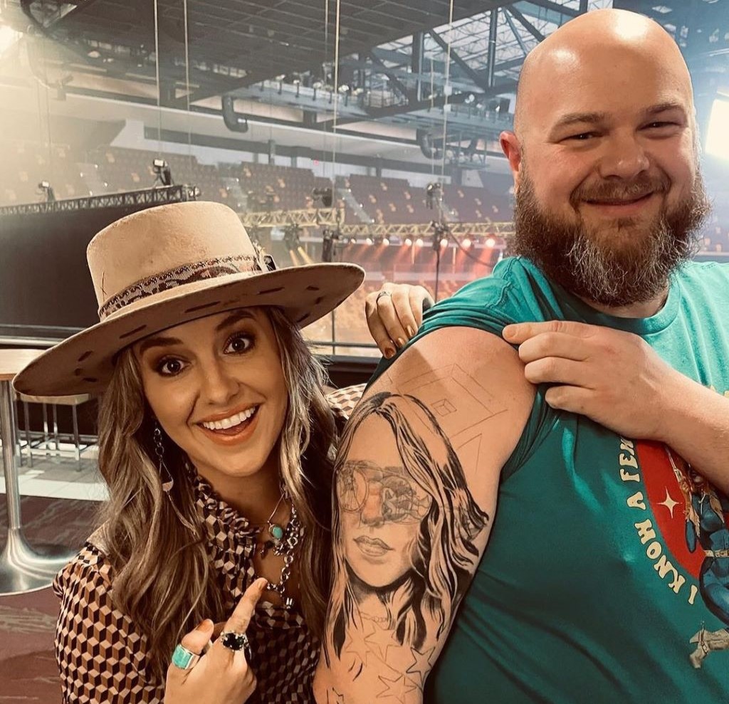 Lainey Wilson's fan's tattoo