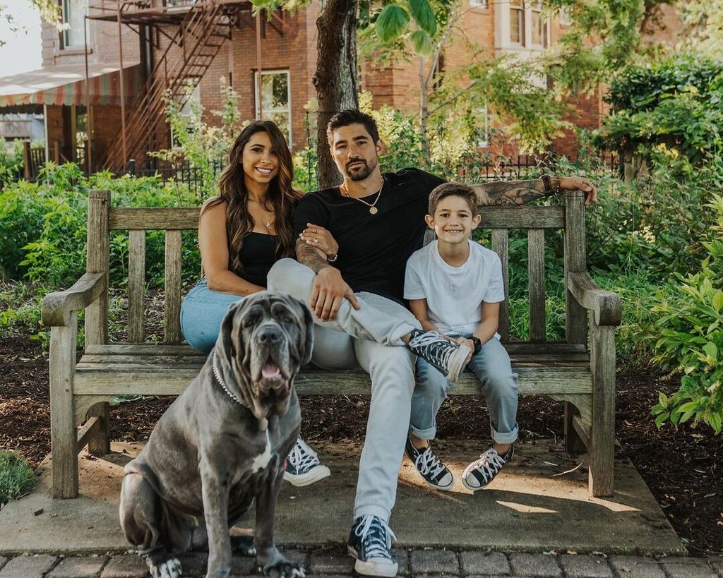 Nick Castellanos with his family