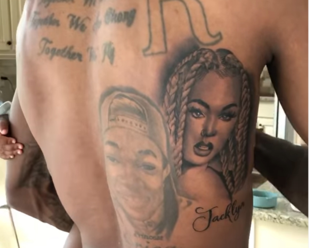 DC Young Fly back tattoo