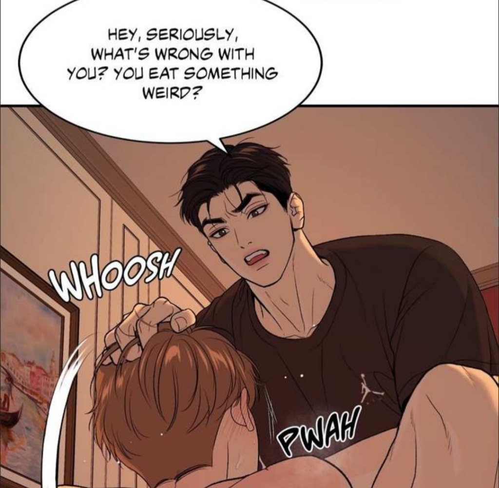 Dan and Jaekyung in his room getting intimate before Jinx Chapter 40