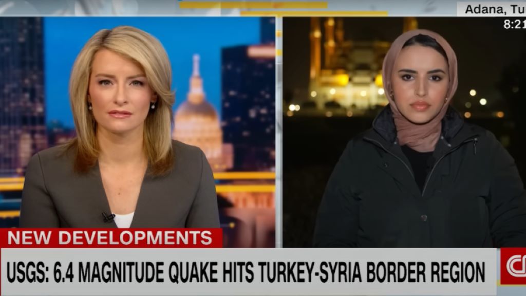 Nada for CNN during Turkey Earthquakes.