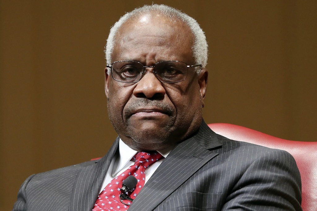 Clarence Thomas during his hearing in the court.