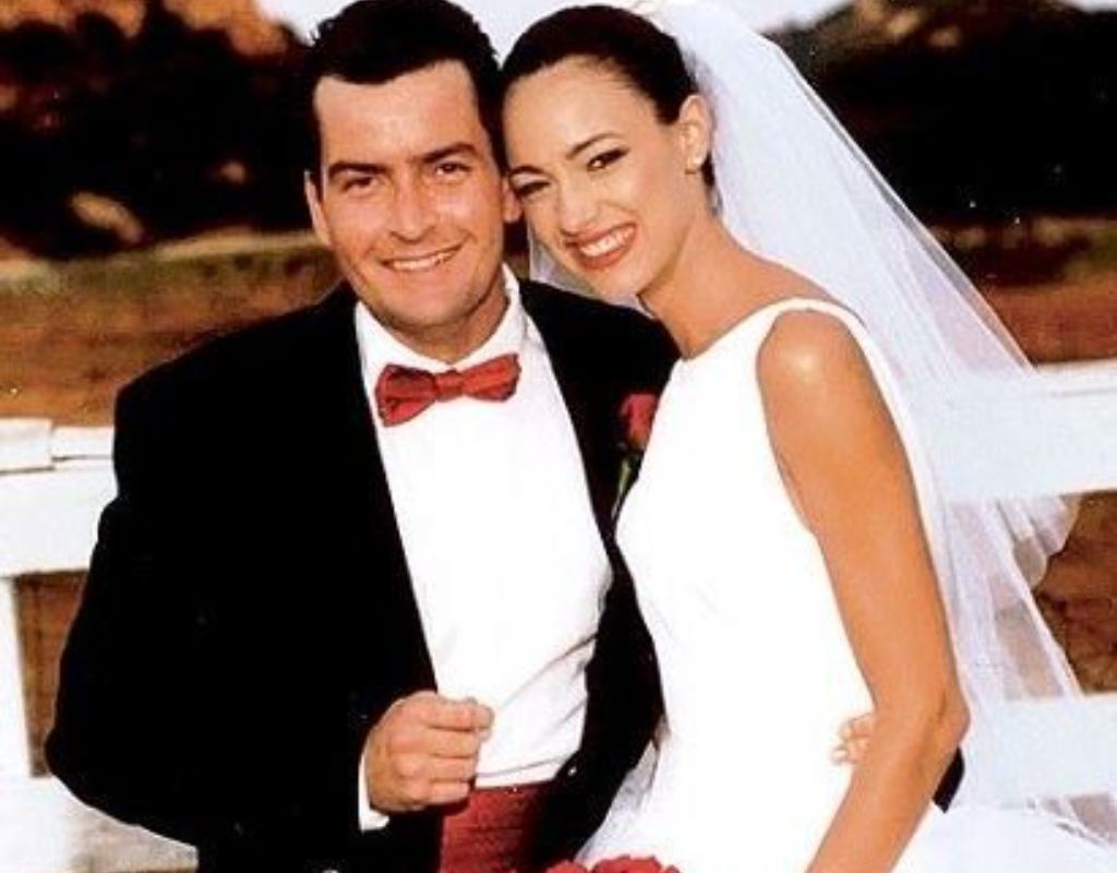 Donna Peele pictured with her ex-husband at her wedding day 