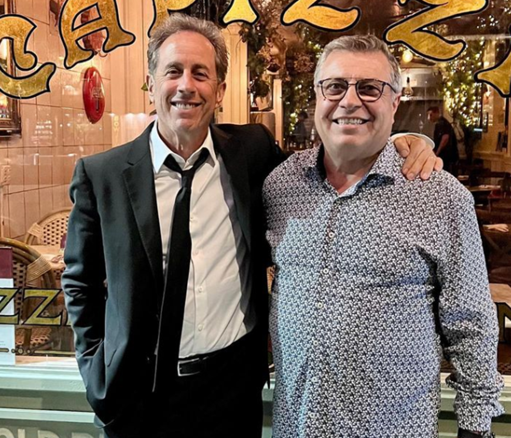 Jerry Seinfeld with his friend