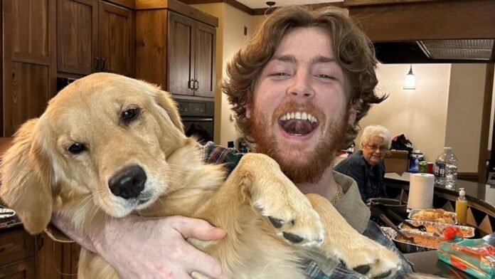 Bailey Zimmerman with his dog