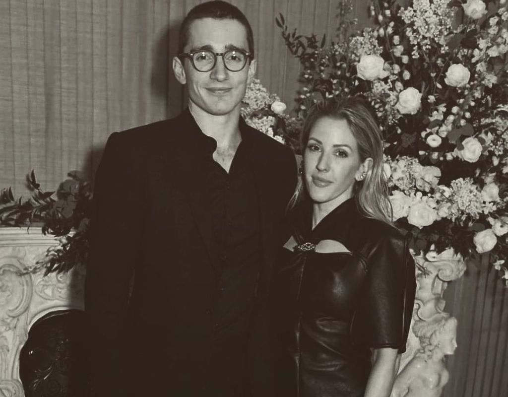 Caspar Jopling and his wife Ellie attending a party