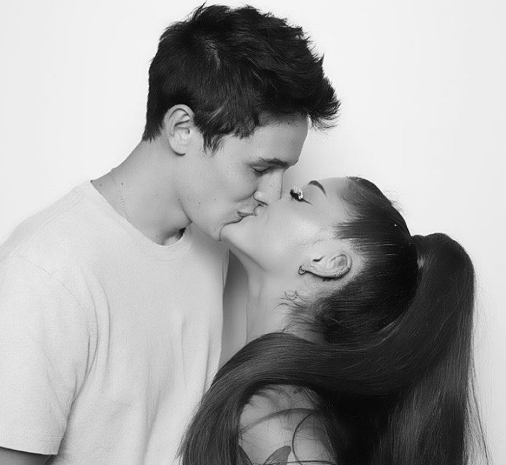 Dalton Gomez kissing Ariana Grand
