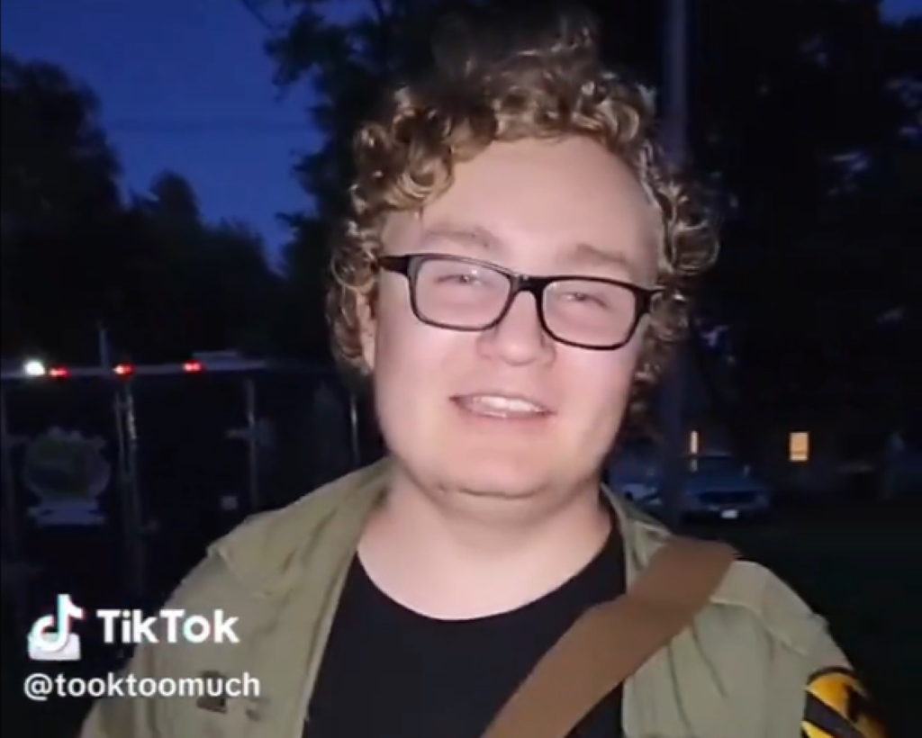 Dylan in a TikTok video