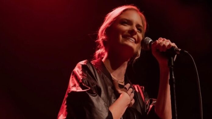 Lauren Duski pictured while singing