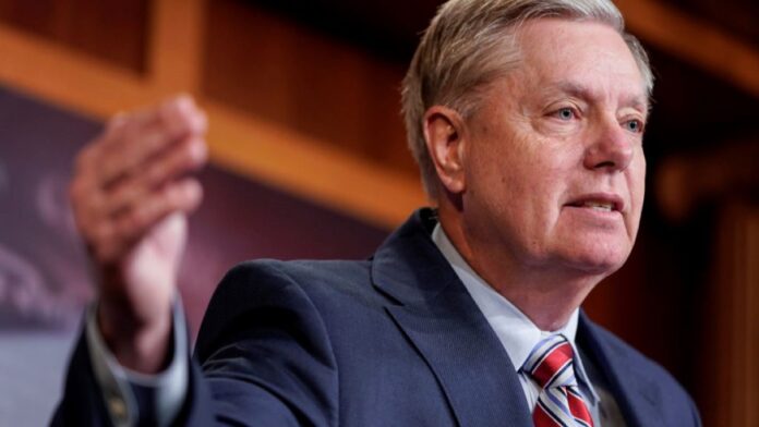 Lindsey Graham talking with hand gesture
