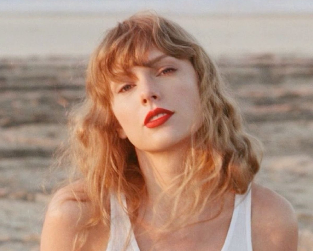 Taylor in an album cover
