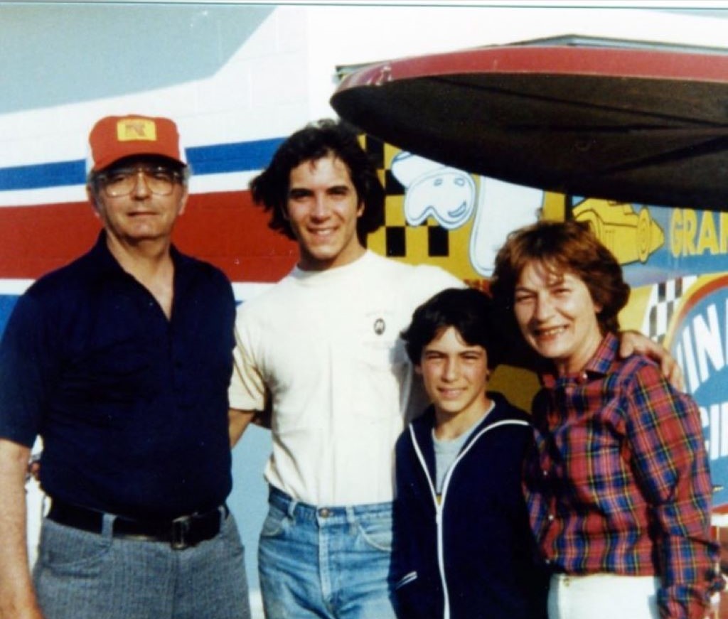 Young Tom Vitale with his brothers and father