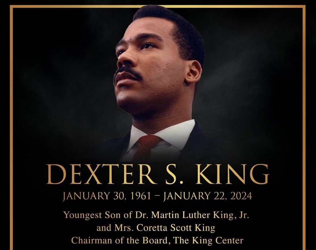 Image of Dexter Scott King with birth and death dates.