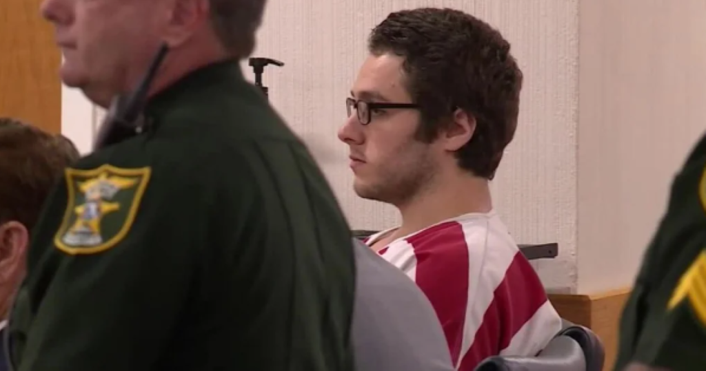 Austin Harrouff pictured during the trail for his murder.