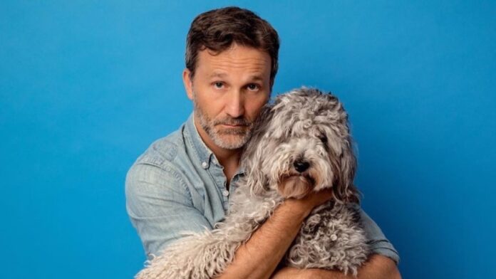 Breckin Meyer with his dog