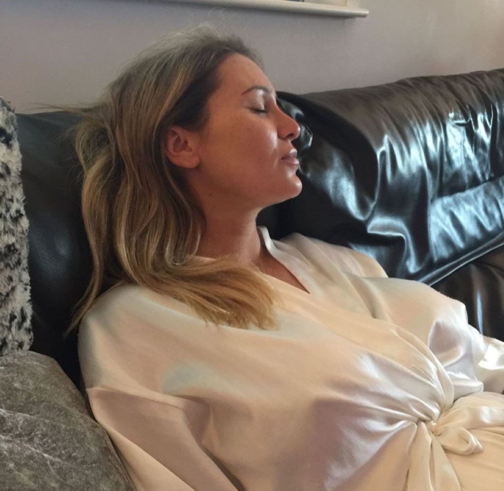 Gemma sleeping in sofa