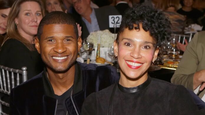Grace Harry smiling with Usher