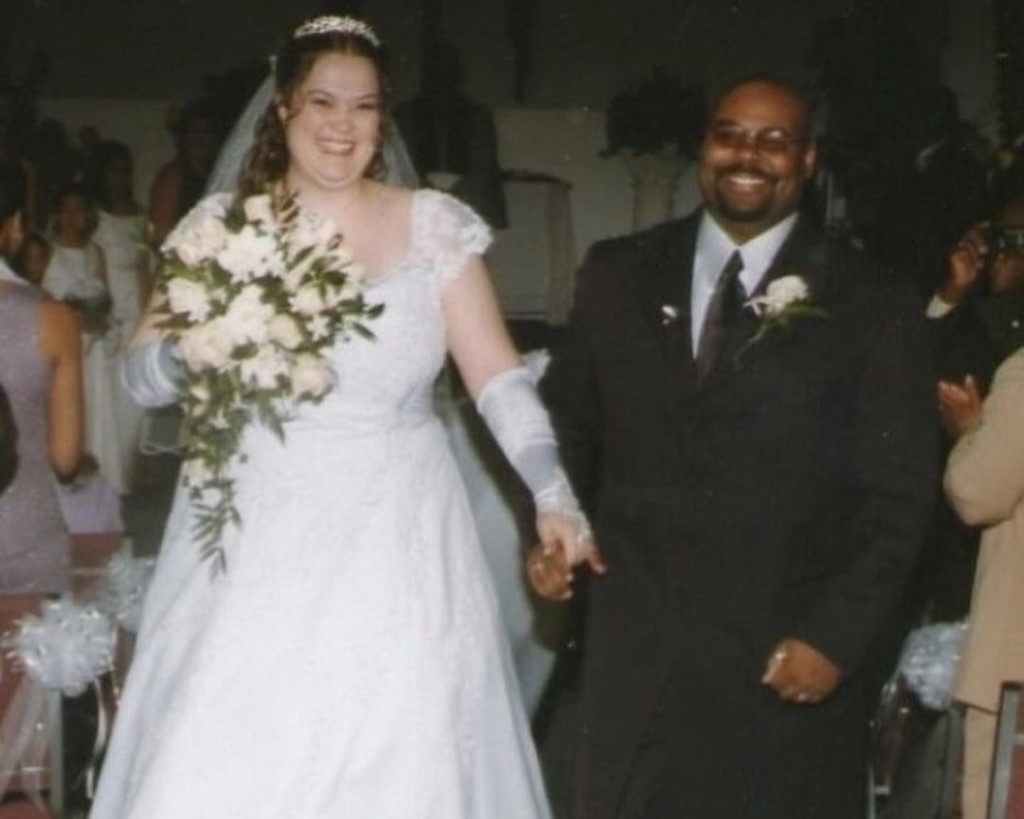 James Morgan Iglehart and his wife Dawn wedding picture.