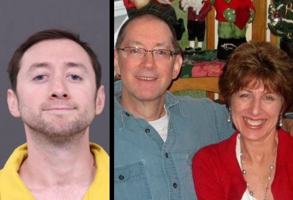 Justin mohn on the left and his parents on the right. 