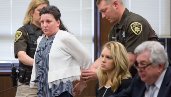Liz Golyar captured during her sentence hearing.