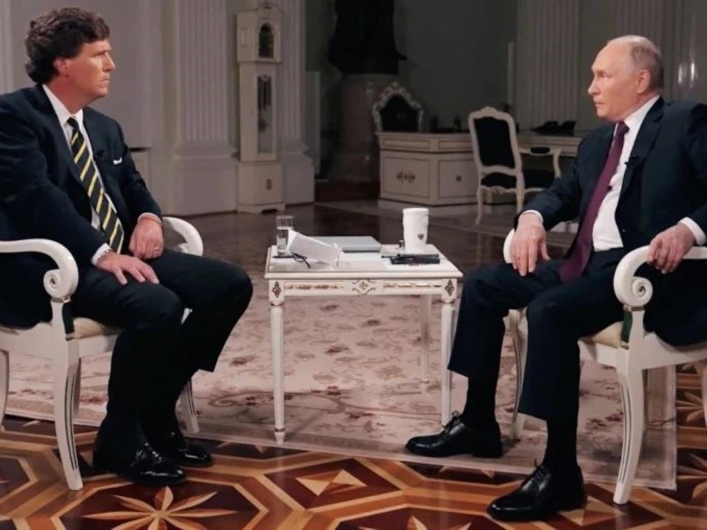 Tucker Carlson interviewing Putin