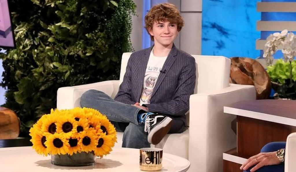 Walker at the Ellen Show for his movie The Adam's Project premiere.