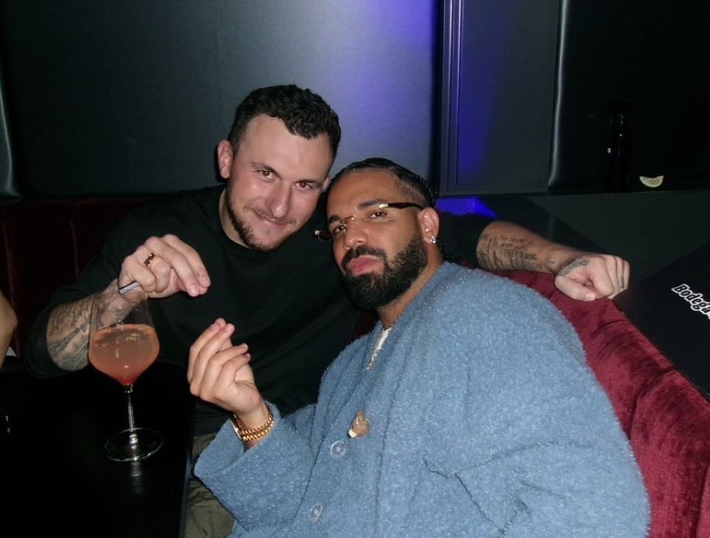 drake with his friend